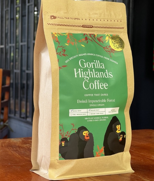 Gorilla Highlands Coffee farmers and coffee